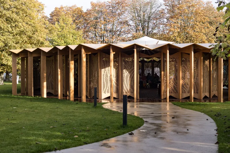 Lina Ghotmeh · Serpentine Pavilion, À table