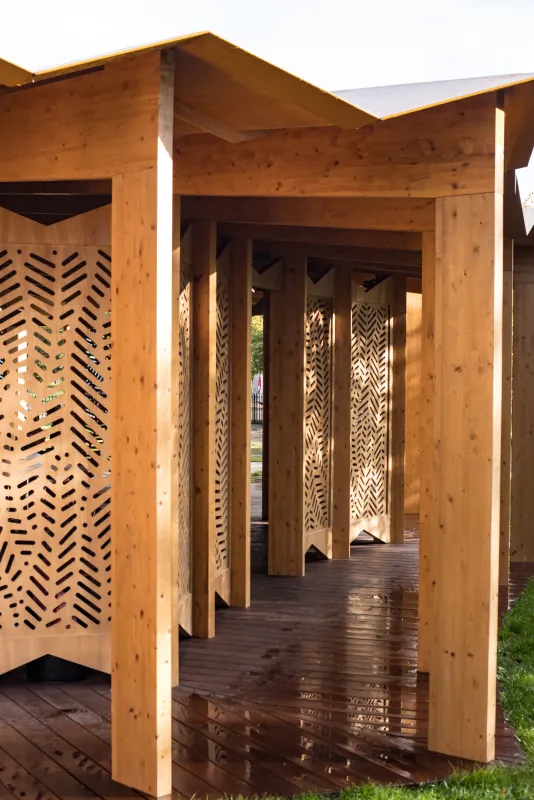 Lina Ghotmeh · Serpentine Pavilion, À table