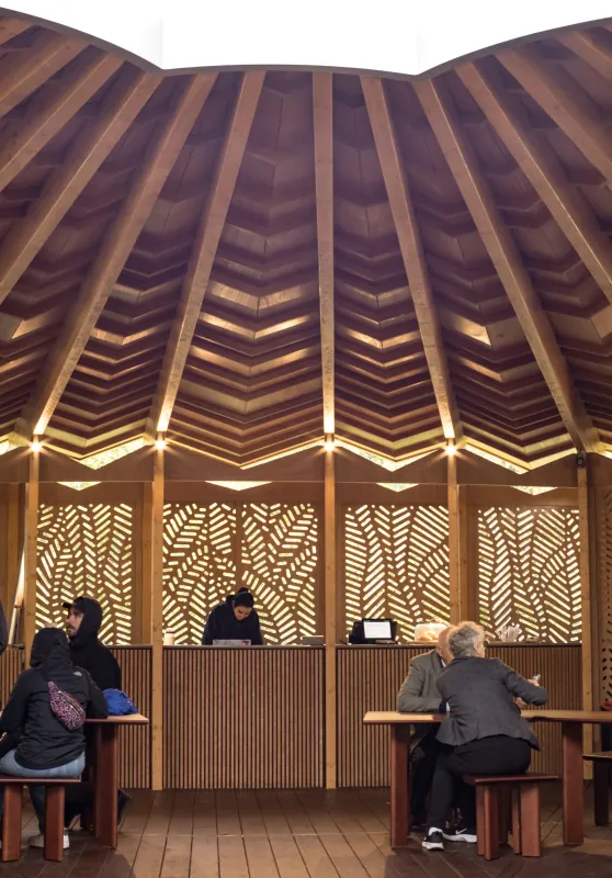 Lina Ghotmeh · Serpentine Pavilion, À table